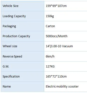 Scooter Four Wheel Electric Mobility Scooter for Handicapped Scooter