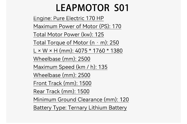 2023 Cheap New Car Leapmotor/Zero Run S01 Four-Wheeled New Energy Electric Vehicle High on Sale