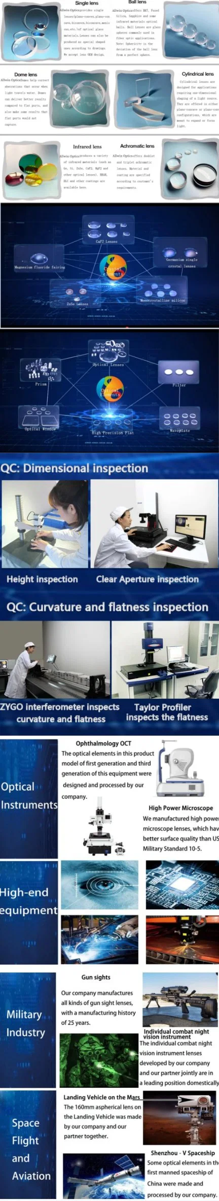 Customize Spherical Plano Convex Lens