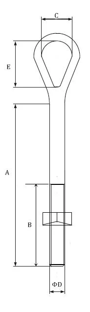 Oval Eye Bolt, Double Arming Eye Bolt, Eye Stay Rods