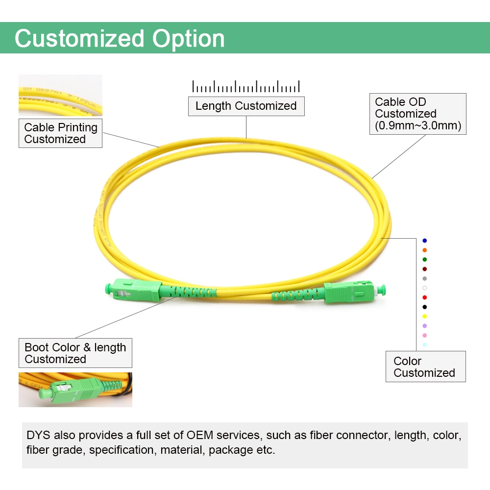 Fiber Optic Cable Single Mode Simplex Sc/APC-Sc/APC Fiber Optic Patch Cord 5%off