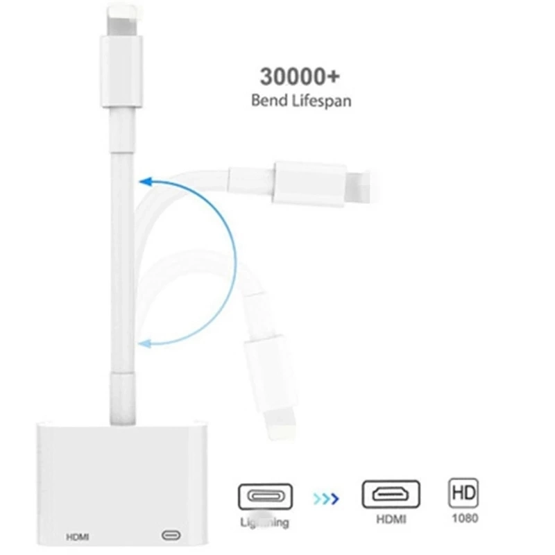 High Quality Lightning to HDMI Adapter Fo TV 1080P HD Digital AV Adapter Converter Cable