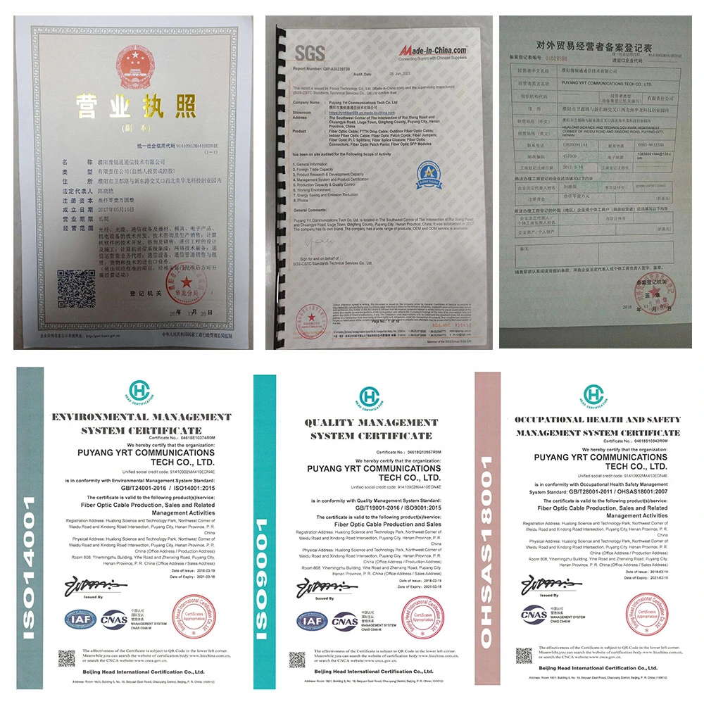 Bow Type FTTH Drop Fiber Self-Supported Optic Cable Gjxh