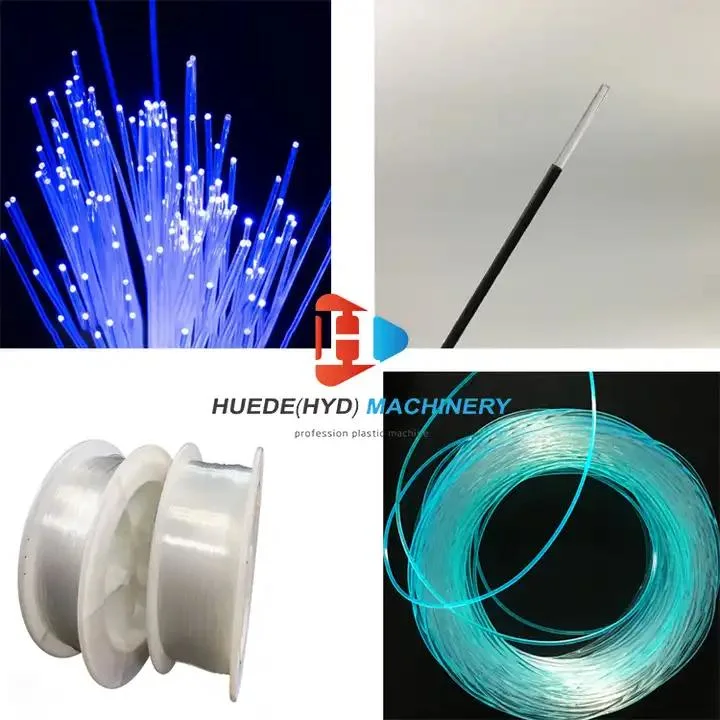 PMMA Light Guidefilament Making Machine Side Glow Fiber Optic Light Making Machine PMMA End Glow Fiber Optic Cable Machine