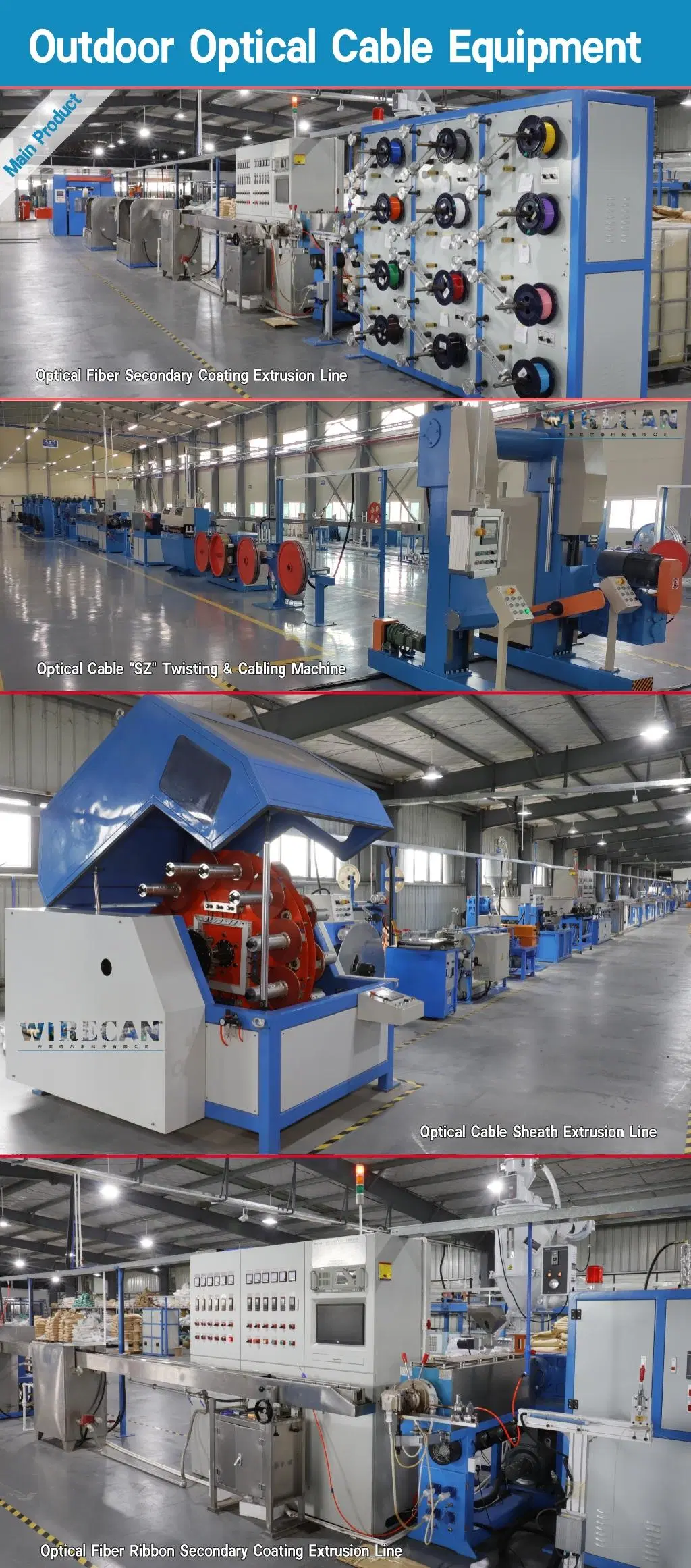 90 mm Outdoor Fiber Optic Cables Production Line/OFC