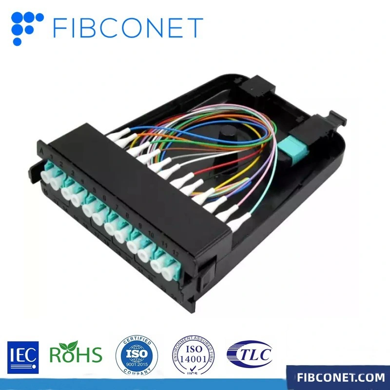 FTTH 12 Cores Assembly MPO-LC Duplex Optical Fiber Optic MPO Modular