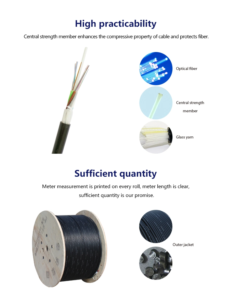 Outdoor Direct Buried 12 Core Fiber Optic Cable