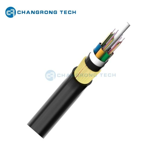 Outdoor Single/Double Jacket Aerial 2 to 144 Core Sm G652D Self-Supporting Fiber Optic ADSS Cable