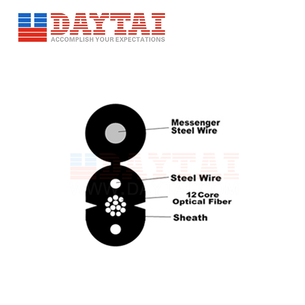 Outdoor Self Supporting FTTH Drop Cable 12 Core G. 657A Fiber