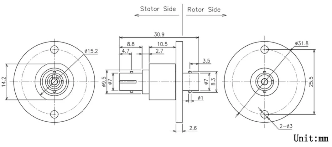 One Channel Fiber Optical Rotary Joint/Slipring Connector with Longer Life Span for Military Application