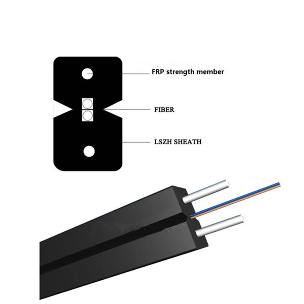 FRP Indoor Drop Fiber Optic Cable Gjfxh Gjxh Bow-Type Drop Cable