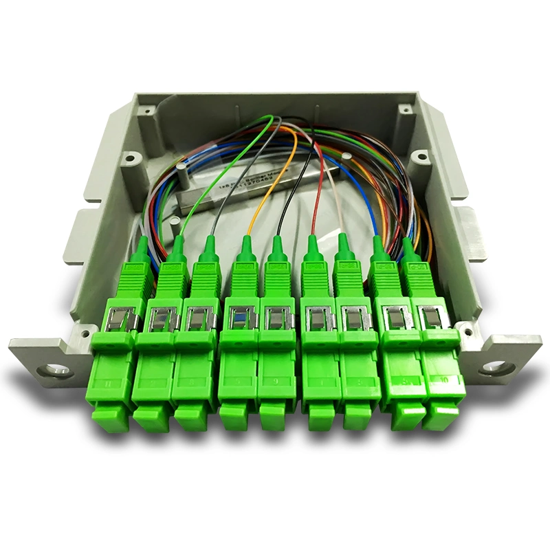 Lgx Box Cassette 1 X 8 Fiber Optic PLC Splitter Connector Sc/APC