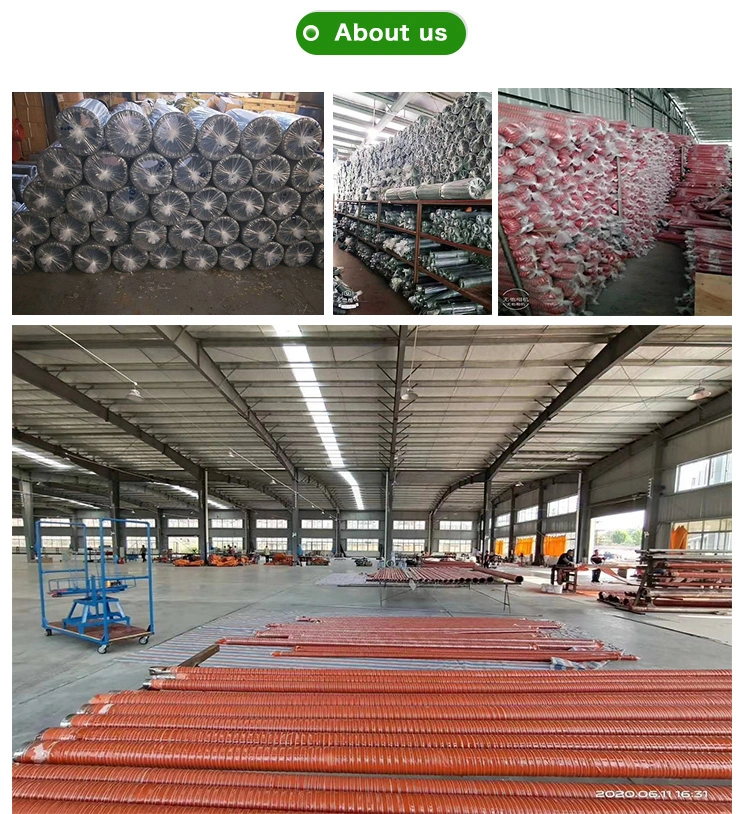 Flexible Duct Heat Resistant Made of Silicone Coated Glass Fibre Fabric with Steel Wire Pipe Hebei Silicone Tube Hose