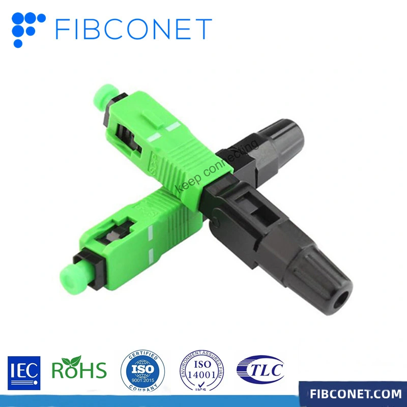 FTTH Drop Cable Sc APC/Upc Quick Connectors Fiber Optic Fast Connector