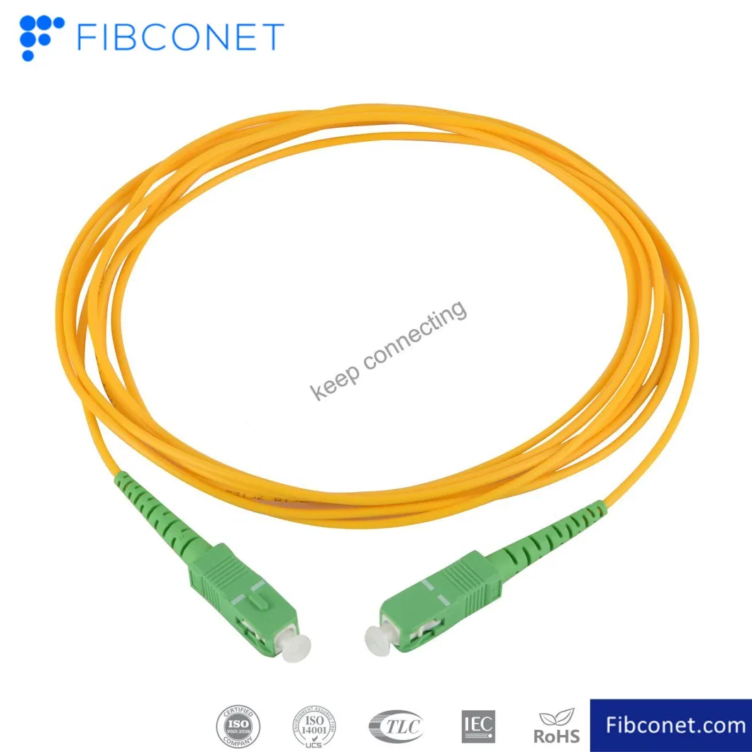 FTTH Fiber Optic/Optical Patch Cord Sc to Sc Fibconet Sc/Upc Sc/APC Sm mm Patch Cord