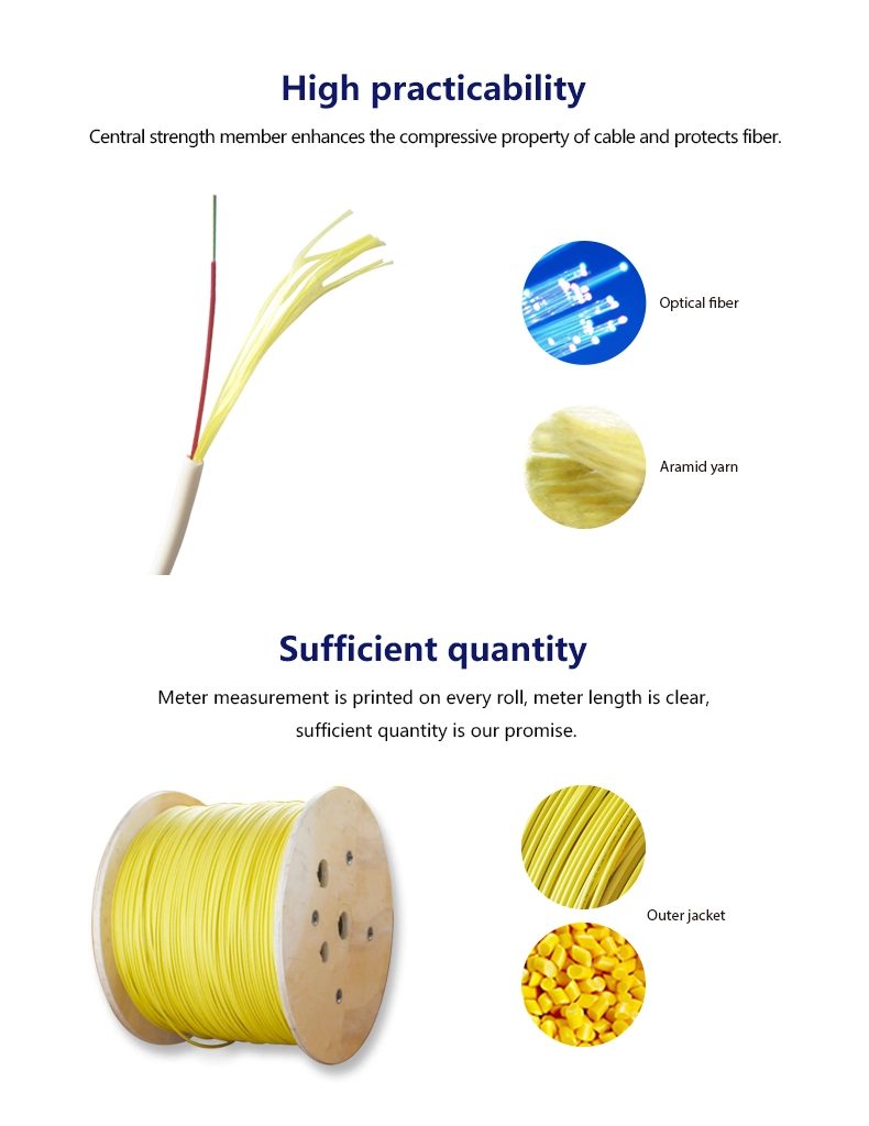 Tight Buffered Sm Micro-Tube Fiber Optic Cable for Indoor Cabling