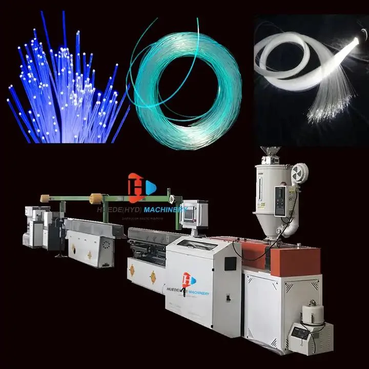 PMMA Light Guidefilament Making Machine Side Glow Fiber Optic Light Making Machine PMMA End Glow Fiber Optic Cable Machine