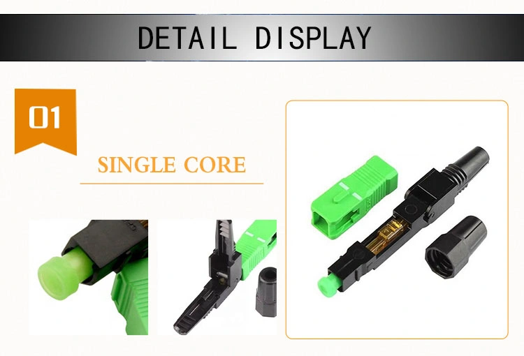 2020 FTTH Sc APC Quick Connector Fiber Optic Fast Connector for Cable