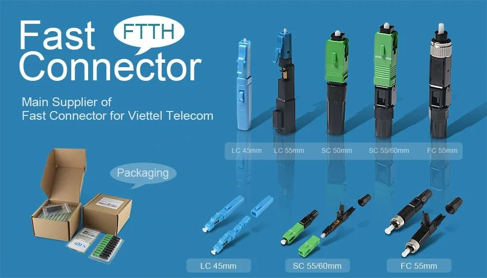 Kolorapus Cheap Price LC Fast Quick Connector for Optical Fiber Cable FTTH