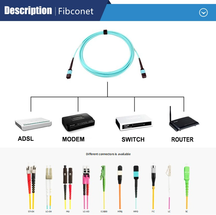 MPO Fiber Optic Patch Cord Cable - 12 Core, Multimode, 1mm Length