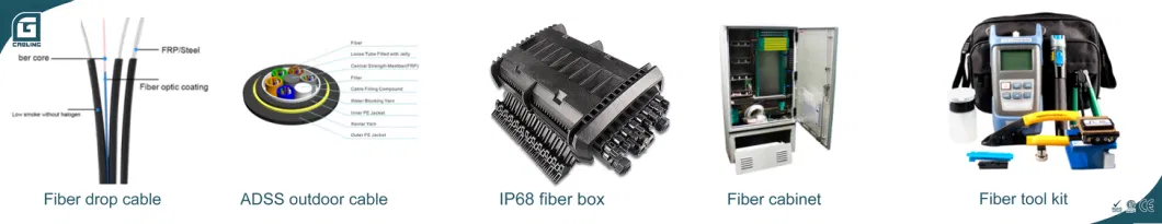 Gcabling 2 Port 2 Fibers FTTH Fiber Optic Termination Box for Sc LC Coupler