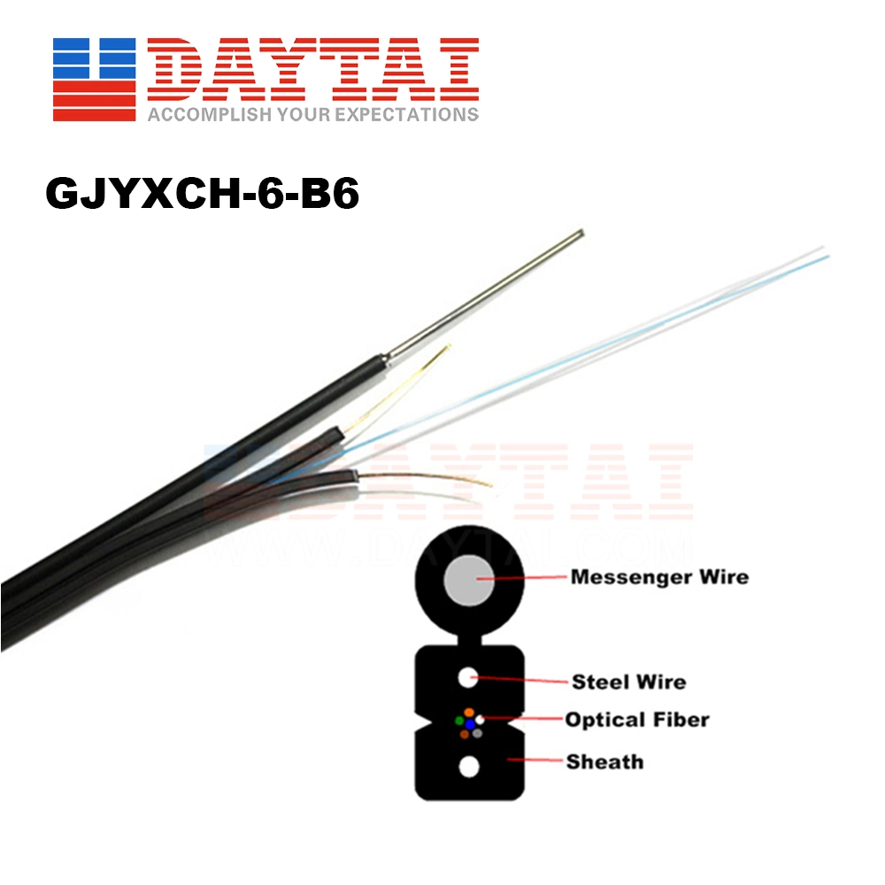 Self Supporting FTTH Drop Cable Gjyxch 6 Core G. 657A Fiber