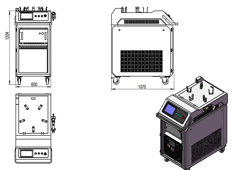 Fiber Laser Cleaning Machine Laser Cleaner 2000W Price Wih 10m Fiber Cable