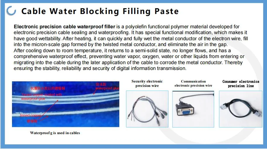 Optical Fiber Filling Material/ Jelly/ Waterproof Gel/ Flooding Jelly