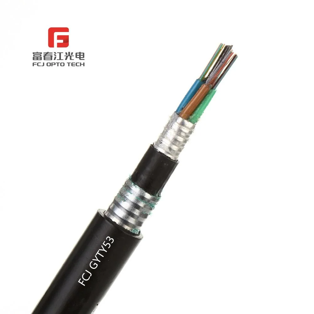 Fcj Underground Outdoor 24 Core Sm Double Sheath GYTY53 Fiber Optic Cable