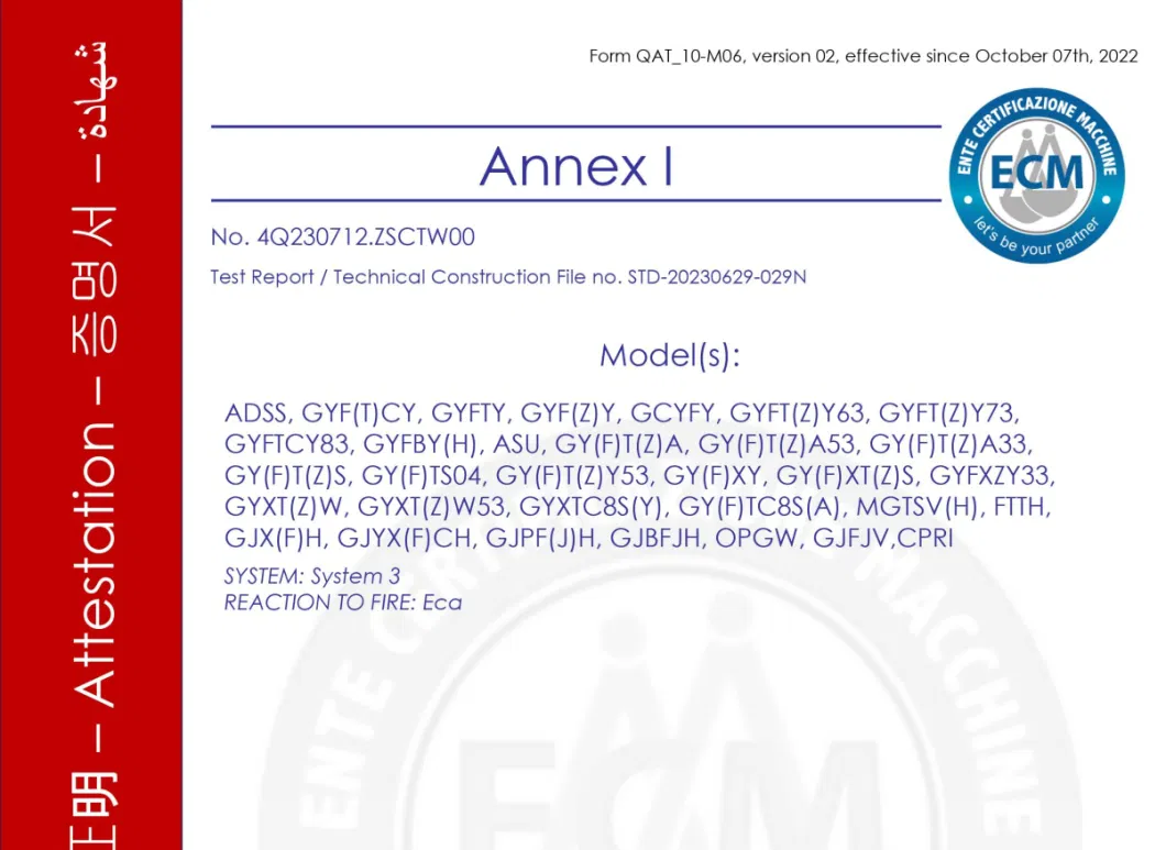 652D or 657A Single Mode Aerial FTTH Cable 1core 2core 4core Gyxfch or Gyxch Fiber Cable FTTH Drop Wire