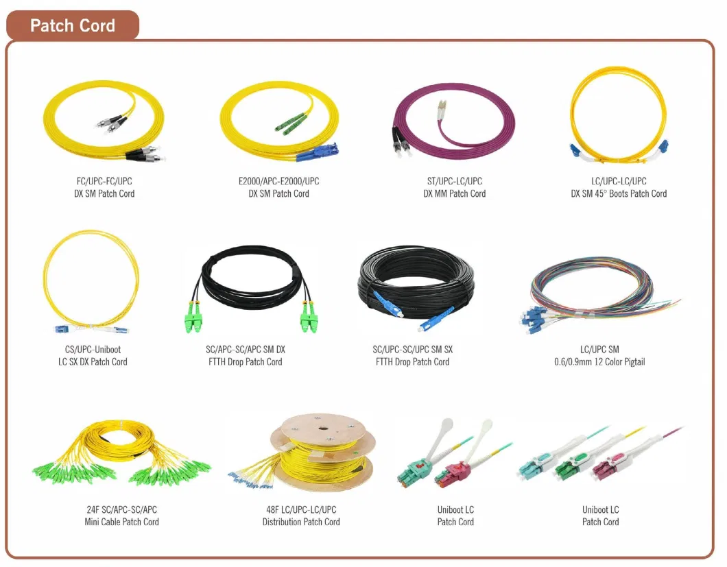 LSZH Fcsimplex Duplex Optical Patch Cord Patch Cable