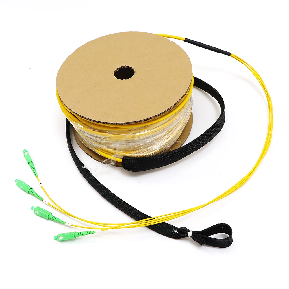 Factory 4 Core Fiber Optic Cable Sc/APC - Sc/APC 4.8mm Pre-Terminated Cable Sm Breakout Cable Patch Cord