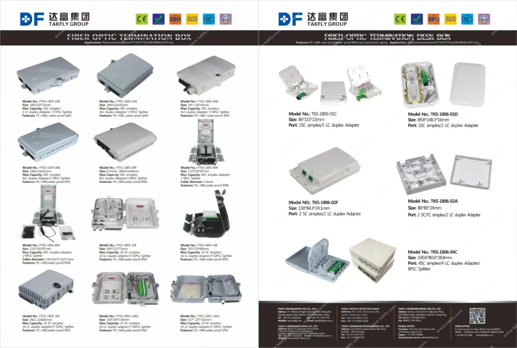 Fiber Optic Subscriber 1ports Optical Wall Socket