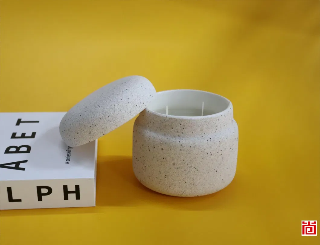 Handmade Marvellous Ceramic Candle Holder with Ceramic Lid