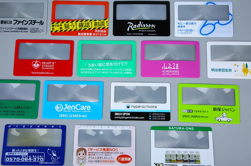 Business Card Promotion Fresnel Ultra Thin Card Magnifying Glass