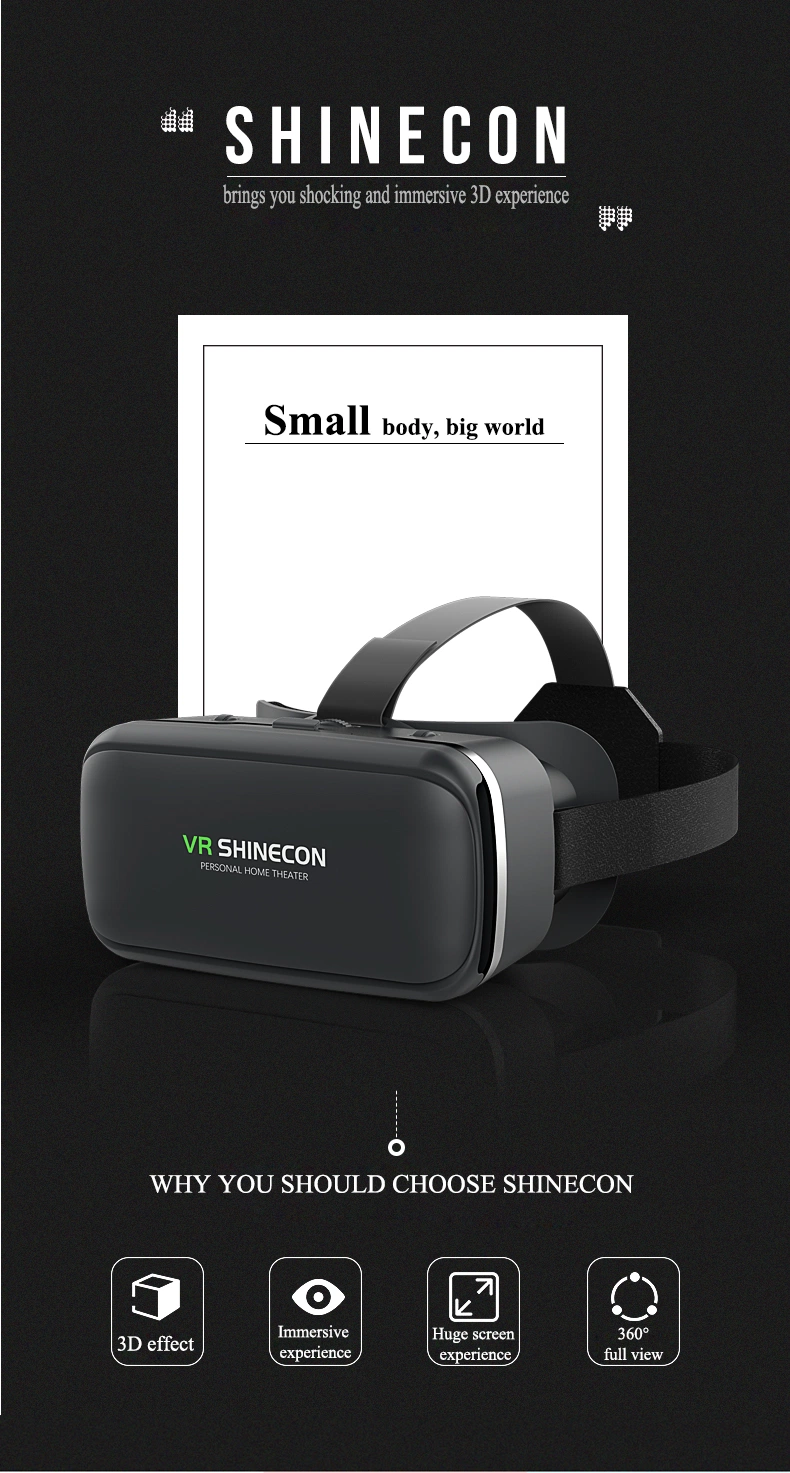 Vr Box Upgraded Virtual Reality HD Smart Mobile Headset 3D Glasses