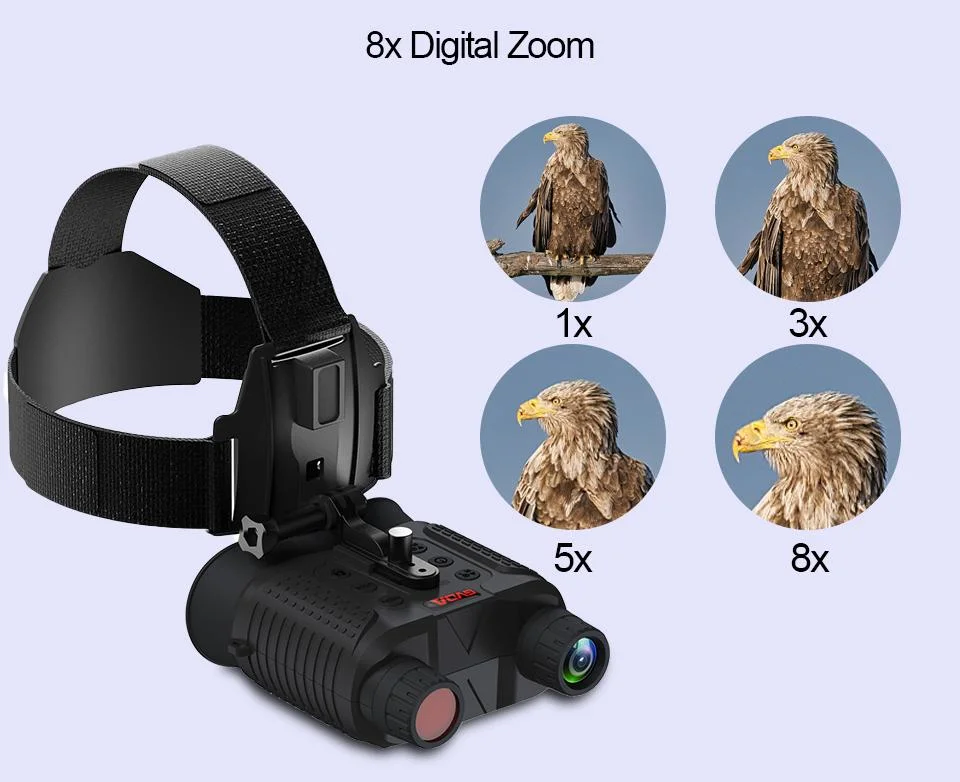 Gvda Infrared Night Vision Binoculars Goggles Device for Hunting Camping Telescope 8X Zoom Head Mounted Night Vision Scope