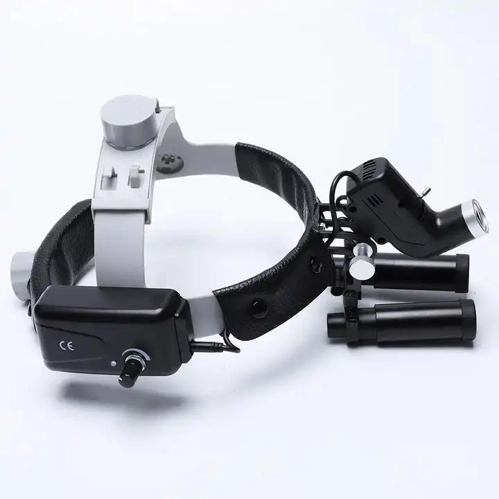 Ent Dental LED Head Light Lamp for Binocular Loupes Brightness Spot Ajustable Surgical Headlight with 4X/5X/6X Loupes