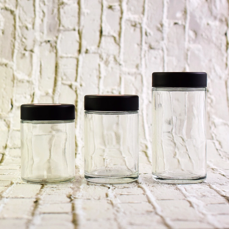 Food & Spice Sturdy Glass Jars Storage 3PCS with Magnifying Lid, 350ml/800ml/1300ml