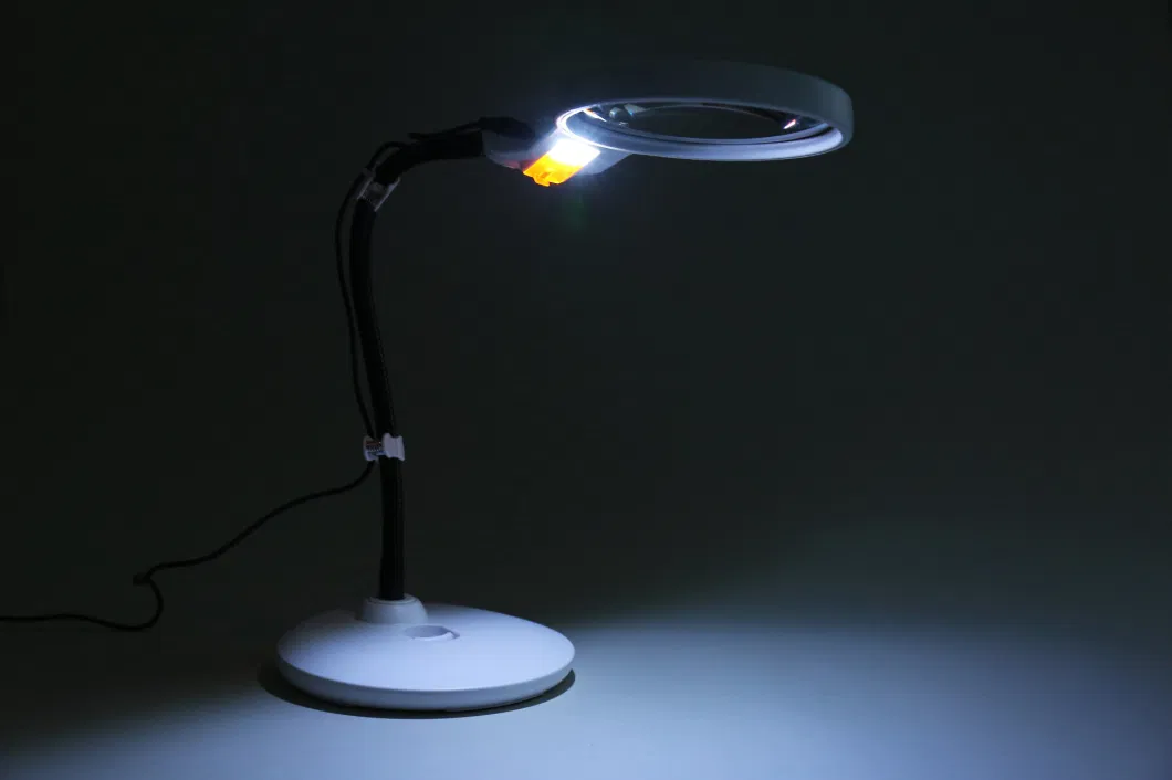130mm Big Lens USB Cable Table Magnifier LED Light Desktop Magnifying Glass