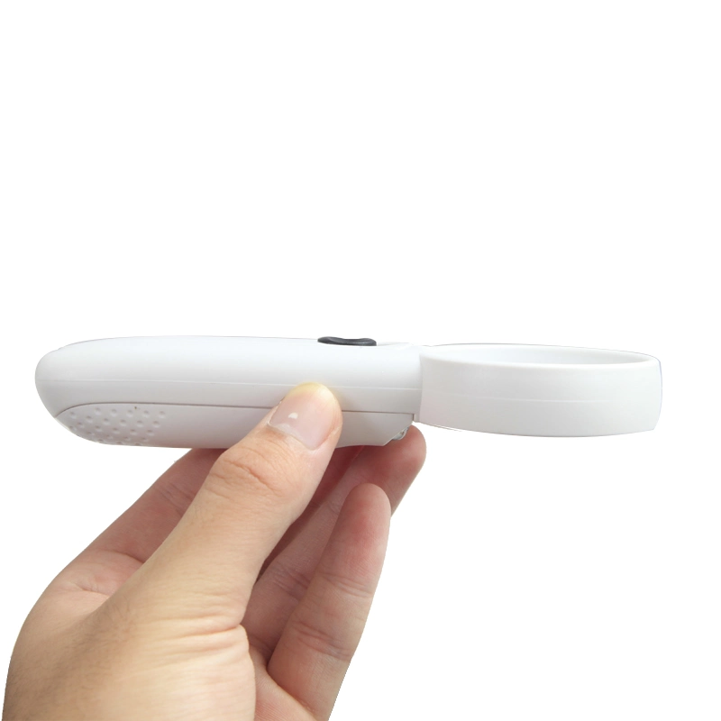 Hot Selling White Plastic Handheld Pocket LED Magnifier Jewelry Magnifying Glass Loupe