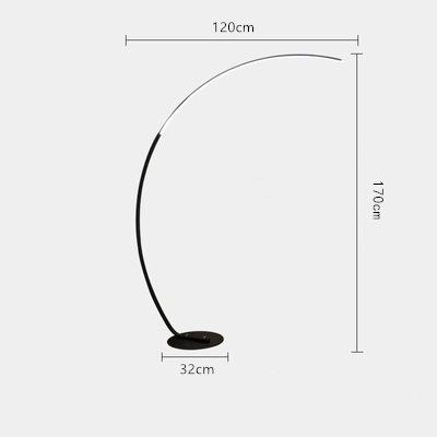 Nordic Arc Shape Floor Lamp Modern LED Dimmable Remote Control Arc Floor Lamp (WH-MFL-10)