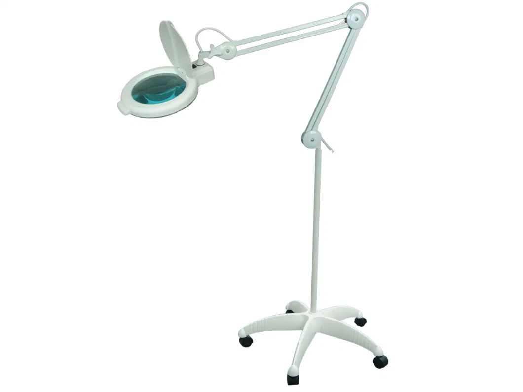 Factory Floorstand LED Magnifier Lamp Magnifying Inspection Workbench Lamp