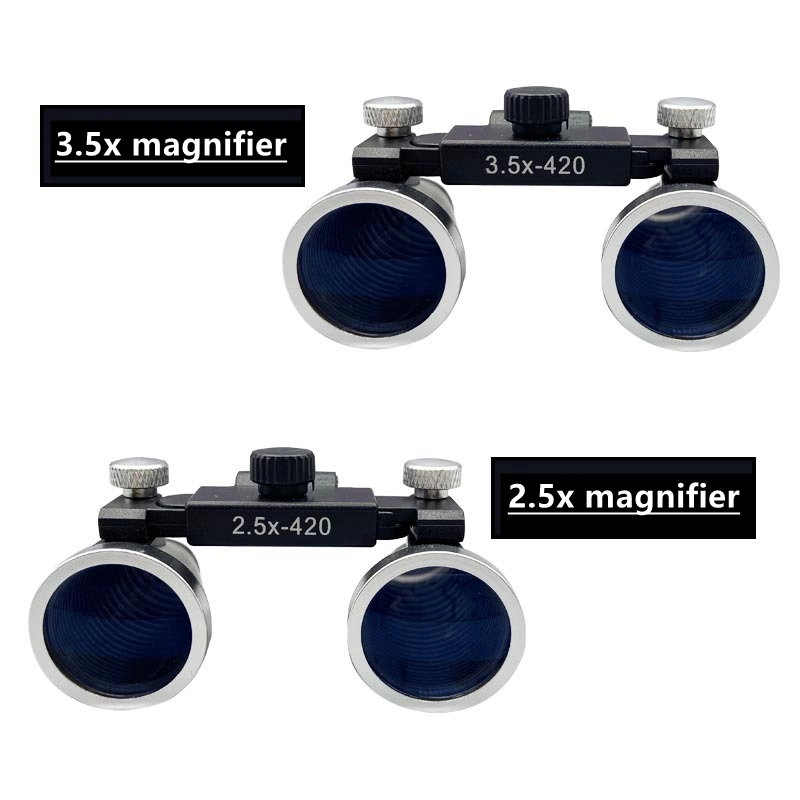 Dental 2.5X 3.5X Surgical Binocular Medical Dental Loupe with LED Lamp Microscope