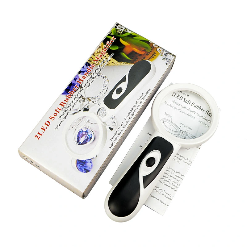 High Quality LED Handheld Magnifier Illuminated Magnifying Glass for Reading