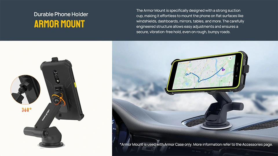 5.5 Inch 4860mAh Big Battery Rugged Phone IP68 Waterproof NFC Smartphone