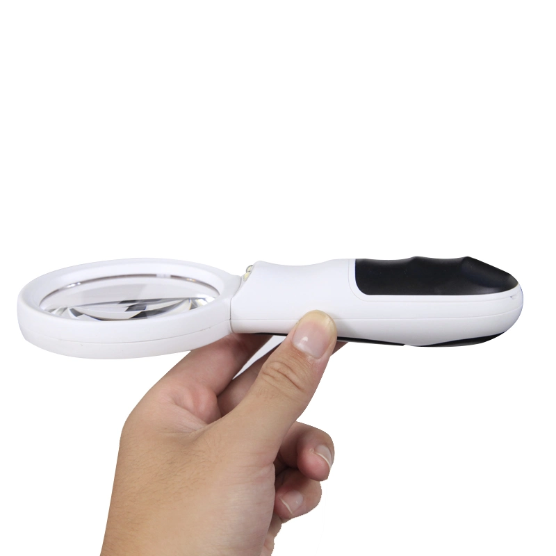 High Quality LED Handheld Magnifier Illuminated Magnifying Glass for Reading