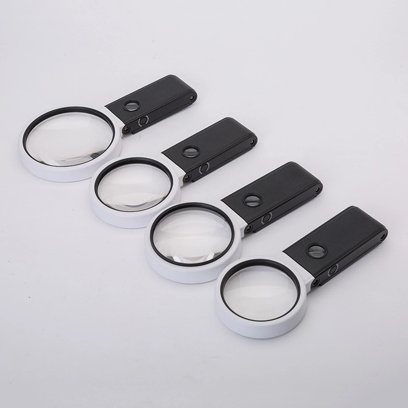 New Handheld Magnifier AC/DC Interchangeable with Multifunction LED Magnifying Glass 3.5X-25X