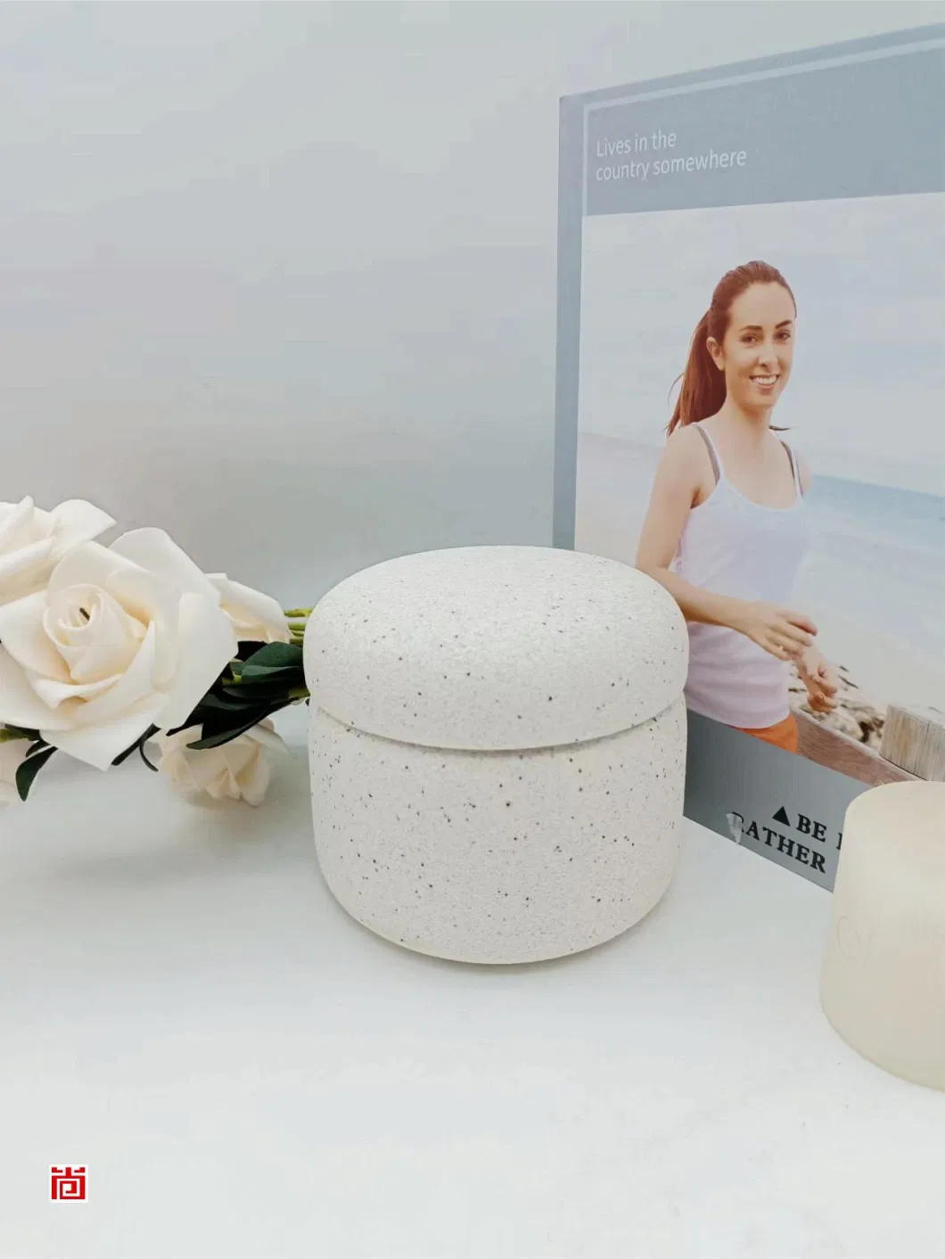 Handmade Marvellous Ceramic Candle Holder with Ceramic Lid