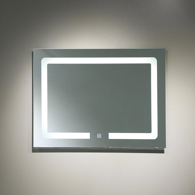 Irregular Rectangle Mirrors Illuminated Aluminium Mirror Bathroom LED Mirror